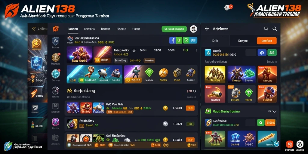 Tangkapan layar utama ALIEN138 menampilkan pengalaman taruhan olahraga yang seru.