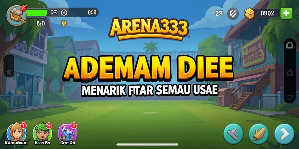 Screenshot gameplay <strong>ARENA333</strong> menampilkan pengumpulan sumber daya otomatis.