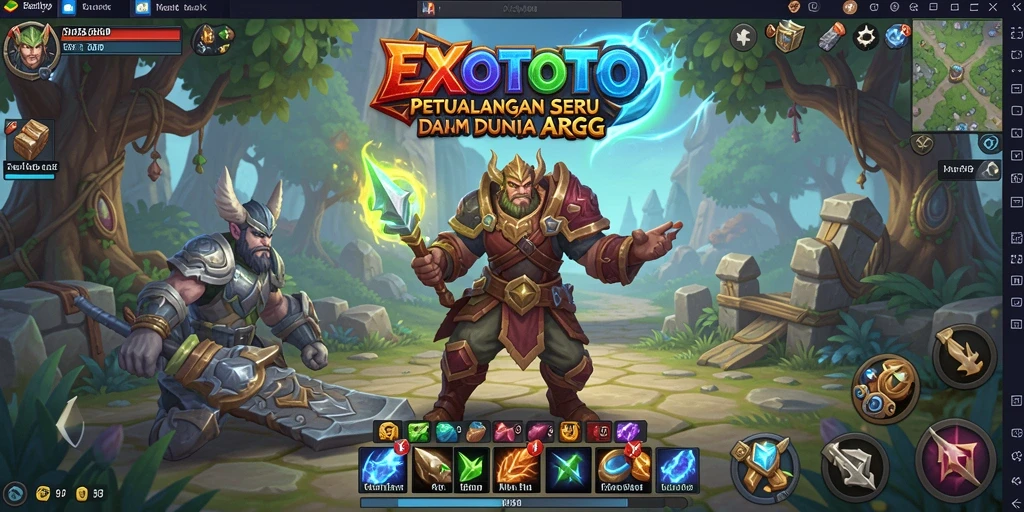 Gameplay seru EXOTOTO dengan pertarungan dinamis dan grafis memukau.