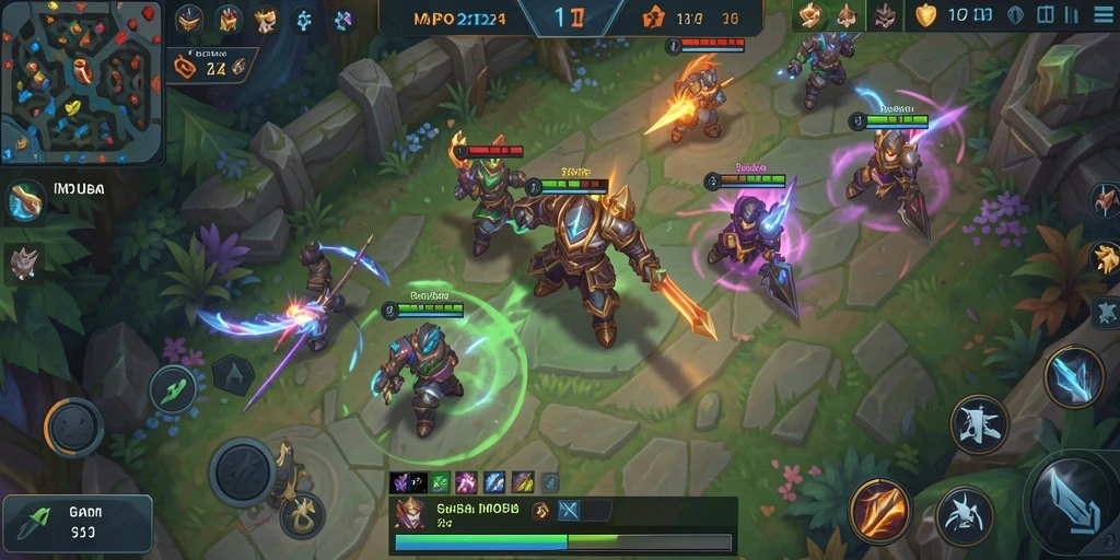 Tampilan menarik dari game MOBA MPO2121 dengan aksi pertarungan intens.