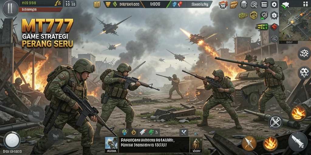 Tampilan gameplay menarik dari strategi pertempuran MT777.