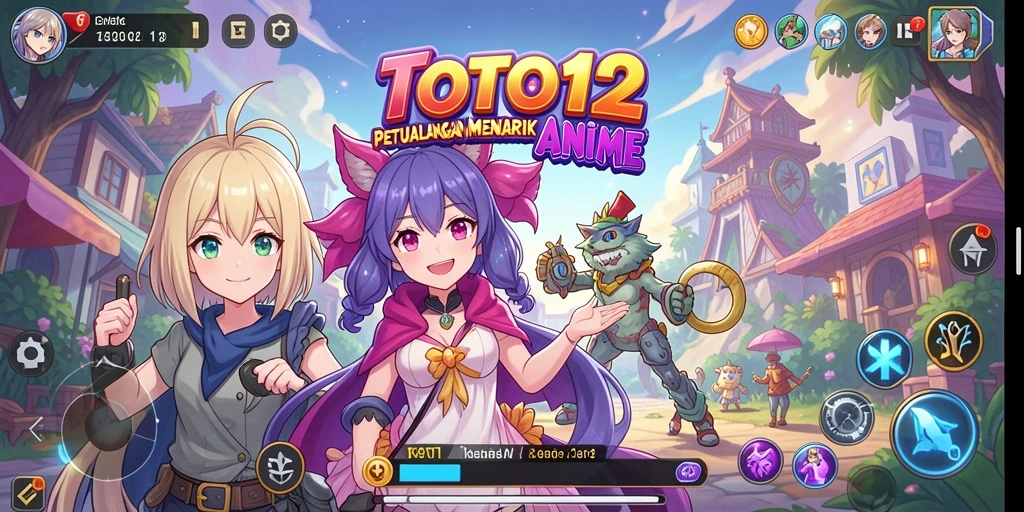 Screenshot TOTO12 menampilkan aksi seru di dunia Anime.