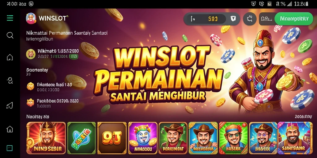 Screenshot gameplay <strong>WINSLOT</strong> yang menarik dan menghibur.